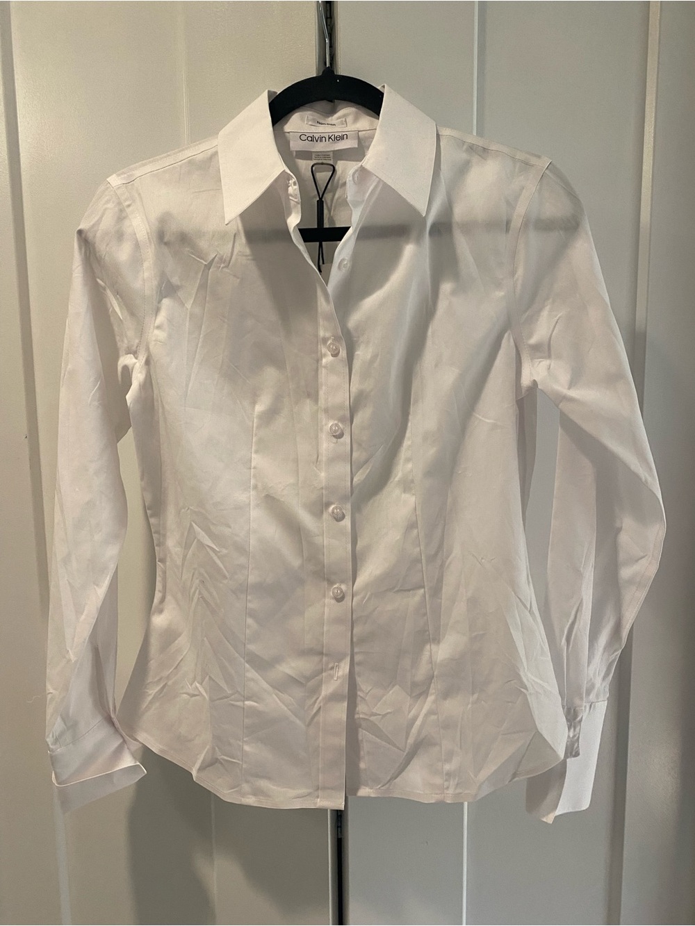 Calvin Klein White Tailored Long-Sleeve Shirt
